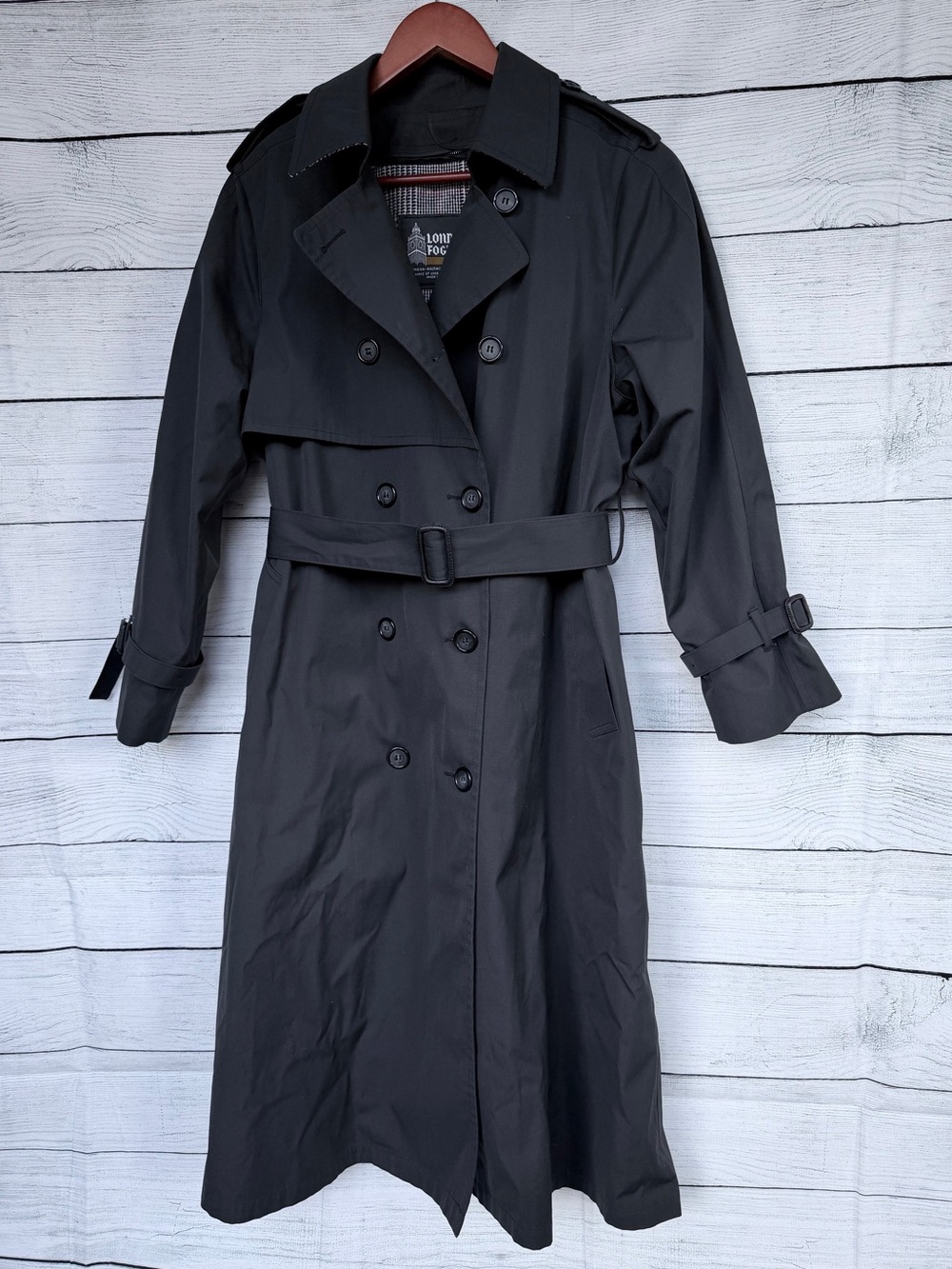 Vintage London Fog Double Breasted Belted Trench Coat - 14 Petite